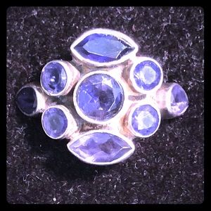 Faceted Iolite ring Size 7